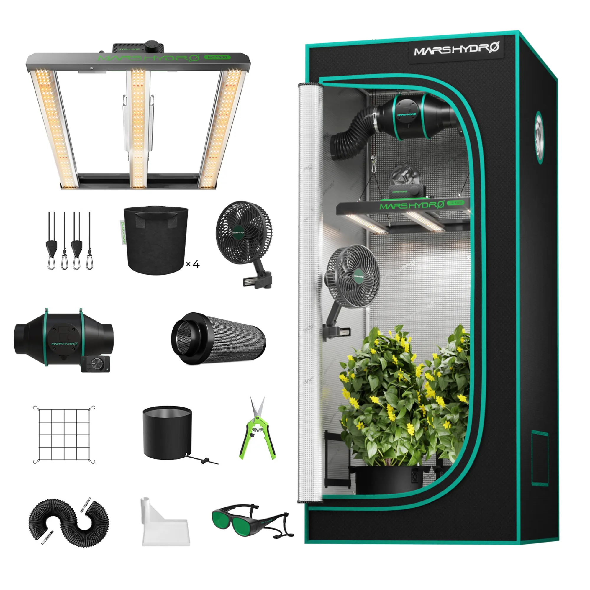 Cumpr kit cort de cultivare Mars Hydro 8080160 cm Seturi de cort pentru  cultivare - Royal Queen Seeds